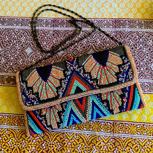 Anthropologie Handbags - Purse, wallet, clutch. Beaded from anthropologie